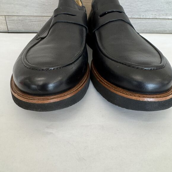 Samuel Hubbard Ivy Legend Black Leather Penny Loafer Men 11.5 W Vibram M2180 - Picture 8 of 14